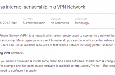 Bypass internet sensorship in a VPN Network