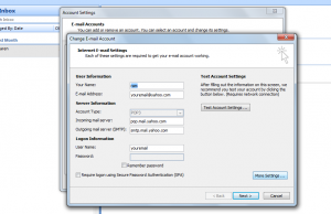 outlook express configuration