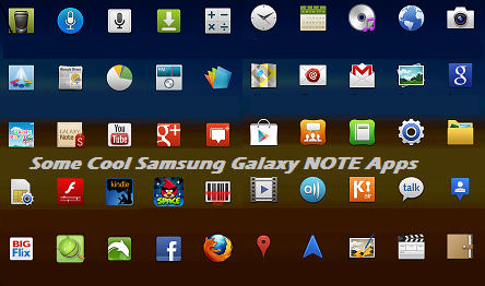 samsung galaxy note apps list