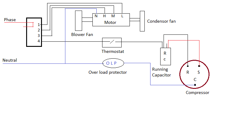 Ac Wiring Diagram Of Window Airconditioner Psc Wiring