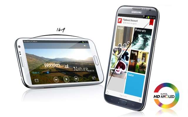 super hd amoled display on galaxy note II