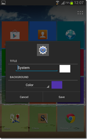 changing tile color android phone