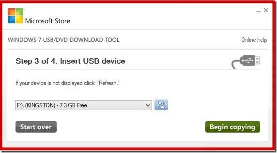 select traget flash drive