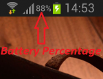 Show Battery Percentage in Status Bar on Android