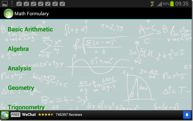 Math formulary - Android Math Apps for College Students