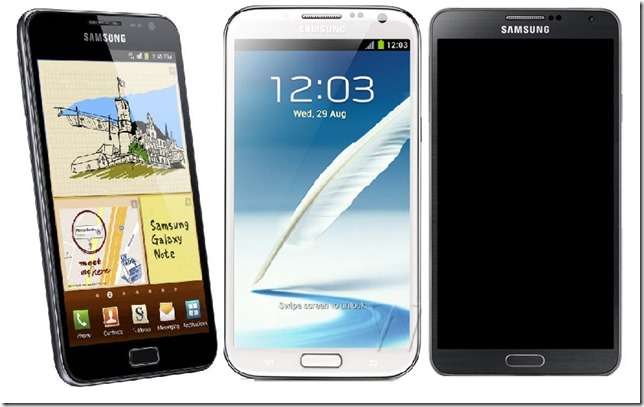 galaxy note series comparison