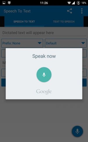 Speech to text app 2 - use voice control to text on android