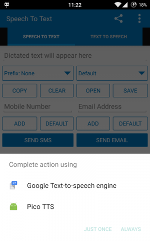 Speech to text app - android use voice control to text