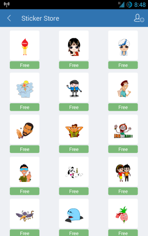 Sticker Store -reliance jio chat App (Mobile)