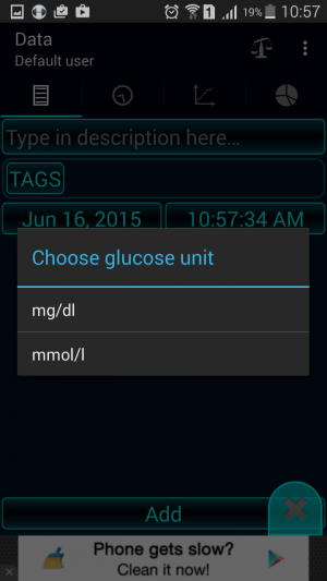 Diabetes – Glucose personal Diary app