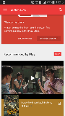 Google Play Movies and videos Live tv App for Android