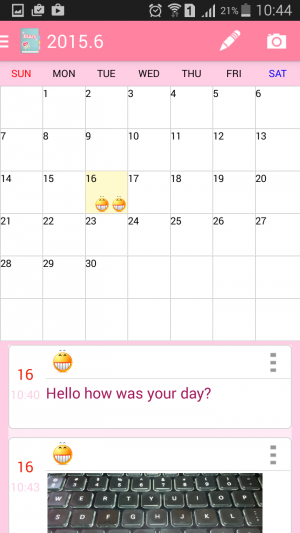 photo diary app calendar view 3