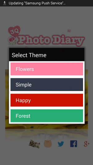 photo diary app themes